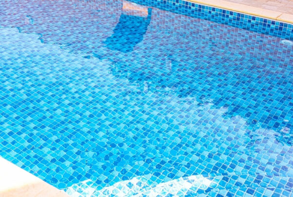 Close-up de piscina de vinil